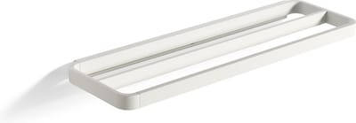 Zone Denmark Rim Handdoekbeugel dubbel 44 x 12,5 x 2,5 cm White - handdoekhouder - robuust gepoedercoat aluminium - badkamer accessoires - handdoekrek
