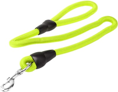 Nobleza Hondenriem - Hondenleiband - Fluorescerend - Honden uitlaatriem - Geel / Groen - 120 cm