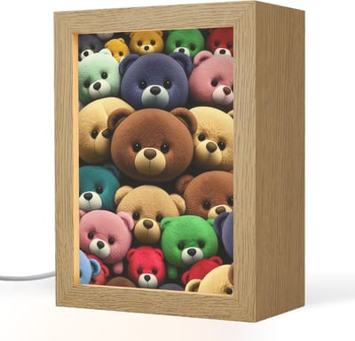 Nachtlampje 15x20 cm - Kinder lampje - Knuffelbeer - Teddy - Design - Kids - Tafellamp kinderkamer - Slaapkamer lamp - Bedlamp kinderen - Kinderlampje stopcontact - Wandlamp babykamer - Nachtlampjes