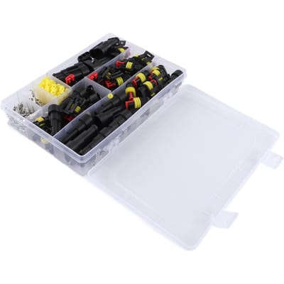 Waterdichte Automotive Elektrische Connectoren Auto Terminals Snelkoppeling Kabelboom Draad Stekker Kit black