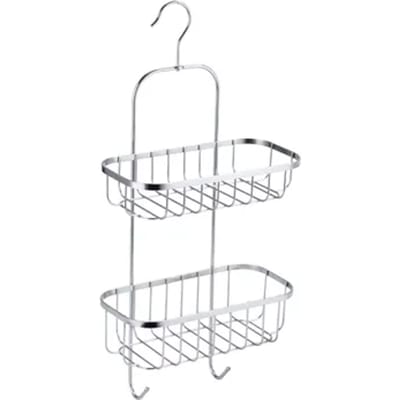 Aquavive Doucherek - 2-laags - Ophangbaar - Metaal - Chroom - 24x50x12,5cm