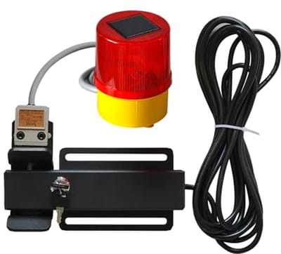 Automatisch Elektrisch Poortslot met Waarschuwingslampje – Zonne-energie, Compatibel met 12-24V Deuropeners