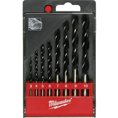 Milwaukee 4932352466 8 Delige houtboren set - 3 / 4 / 5 / 6 / 7 / 8 / 9 / 10 mm