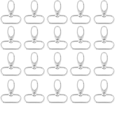 Dailygoods- Karabijnhaak 20 Stuks - Zinklegering - Draaisluiting - Sleutelhanger - Kreeftclip - Zaksluiting 32 mm - Sluiting