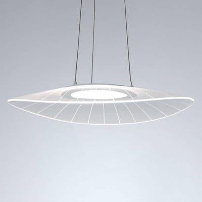 Fabas Luce Hanglamp Vela, wit, Oval, 59 cm x 43 cm