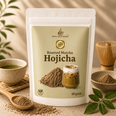 Premium Hojicha Thee - 50 gram - Rijk aan Antioxidanten - Geroosterde Matcha Poeder - Roasted Matcha - Matcha thee - Matcha Latte - ECO verpakking