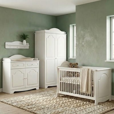 Born Lucky Ohio Babykamer 3-Delig – Ledikant, Commode en Kast – Vanaf Geboorte tot ca. 2,5 Jaar