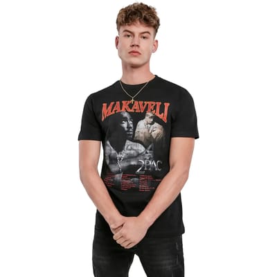 Mister Tee Tupac - Tupac Makaveli Heren Tshirt - 4XL - Zwart