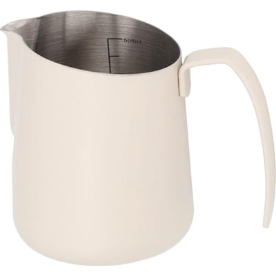 Melkschuimkan 304 Roestvrij Staal Roomkannetje Latte Art Koffie Stoomkan met Schuin Tuitje en Schaal voor Type 2