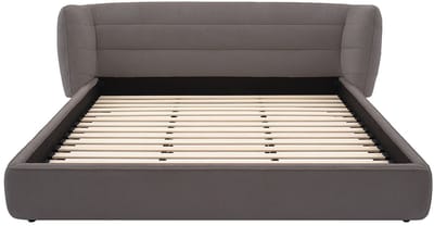 Vente-unique Bedframe stof grijs 140 x 200 cm LARUMO