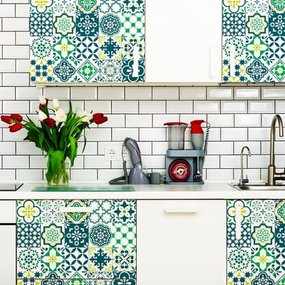 Zelfklevende tegelmuurstickers voor keuken en badkamer - 30 tegelstickers voor meubels - 30 stickers 20x20cm