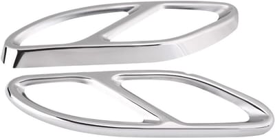 Exhaust trim piece voor Mercedes Benz GLC, C, E-Class C207 Coupe 2014-2017 - Stijlvolle accessoires in zilver voor een luxe uitstraling