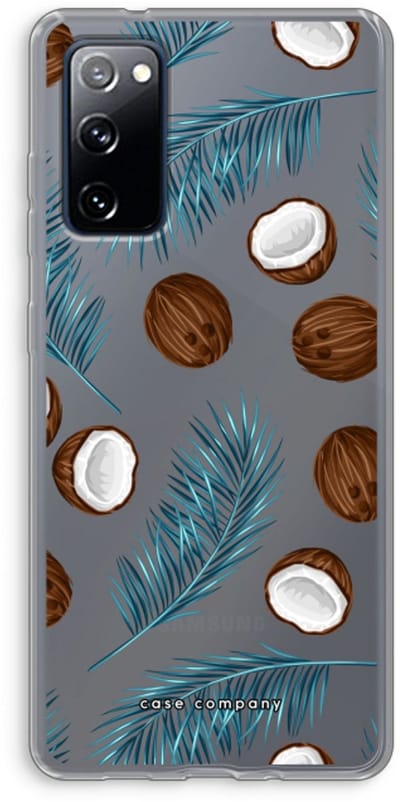 Case Company® - Hoesje geschikt voor Samsung Galaxy S20 FE / S20 FE 5G hoesje - Kokosnoot - Soft Cover Telefoonhoesje - Bescherming aan alle Kanten en Schermrand
