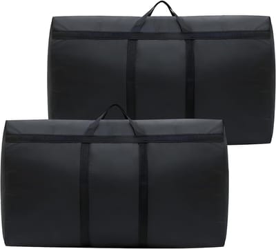 Opbergtas - Verhuiszakken - Ruimte Besparen - Versterkte Handgrepen - 2 Stuks 120 Liter - Zwart