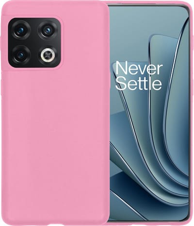 Hoesje - Geschikt voor OnePlus 10 Pro - Sterk & Shockproof - Siliconen Case - Hoes Cover - Telefoonhoes - Lichtroze
