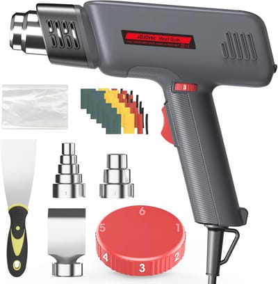 Heteluchtpistool 2000 W met Variabele Temperatuurregeling, 50 °C - 650 °C, Inclusief 7 Accessoires