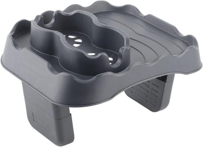 Badkuip Tafel - Spa Tray - Ontspanning Genieten - Afvoergaten Clipontwerp - 27x23x7 cm - Grijs