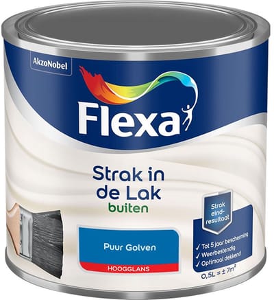 Flexa - Strak In De Lak Buitenlak Hoogglans - Puur Golven - Mengverf - 500 Ml