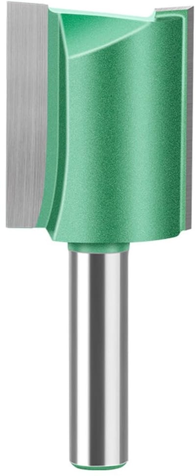 Allecto - Rechte frees - Dubbele golffrees - Duurzaam en efficiënt - 8 mm schacht - Voor houtbewerking - Snijdiameter 30 mm - Geschikt voor precisi...