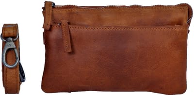 DSTRCT Preston Park Crossbodytas Kleine Dames - Leer - Cognac