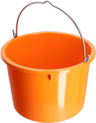 KADAX -bouw emmer gemaakt van plastic, mortelemmer met handgreep gemaakt van zinkdraad, emmer, cementemmer, mortelemmer, gipsemmer, wateremmer, tuinemmer, plastic emmer (20L 1 stuk Blauw)