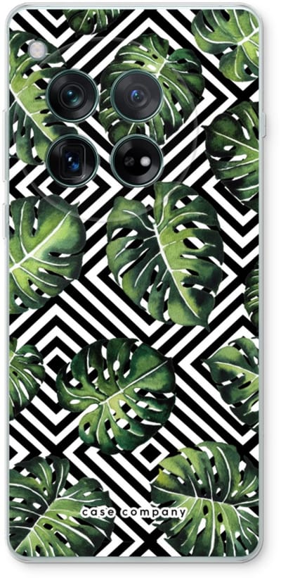 Case Company® - Hoesje geschikt voor OnePlus 12r hoesje - Geometrische jungle - Soft Cover Telefoonhoesje - Bescherming aan alle Kanten en Schermrand