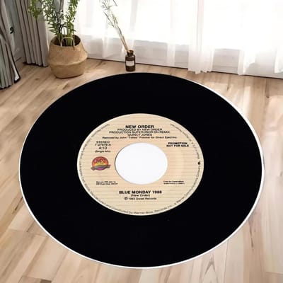 CD Serie Print Tapijt Vloermat Kruipen Zacht Kleed Kinderen Spel Cirkel Antislip Pad Mechanisch Wasbaar Huis Slaapkamer Decoratie 40X40cm