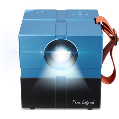 AOPEN Beamer Portable LED, QH12a, Instap/HD, HD Resolution, 135 lm Brightness, Blauw