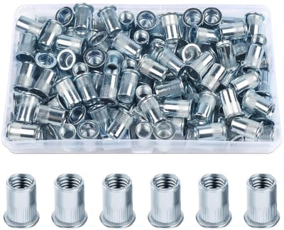 Blindnietmuttern M8 - verzinkt staal - diepe schroefdraad - ideaal voor metalen platen - ShopVlot