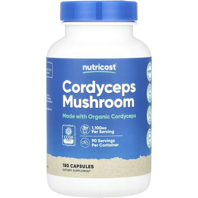 Nutricost, Champignon Cordyceps, 1 100 mg, 180 Gélules (550 mg par capsule)