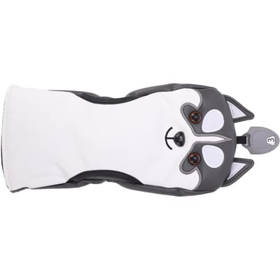 Hondvormige Golf Hout Head Covers Waterdicht Zonnebrand PU Club Head Covers voor Golf TrainingNee. UT white