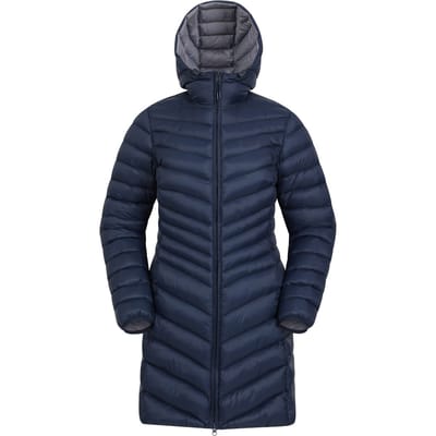 Mountain Warehouse Dames/Dames Florence lange gewatteerde jas (Marine)