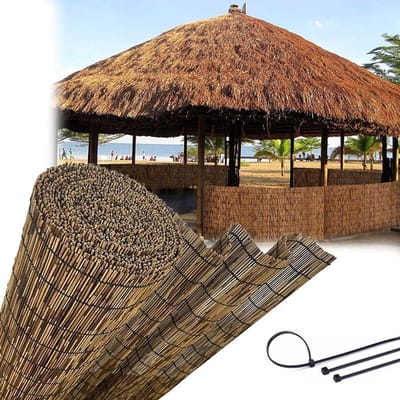 Bamboe Rol Scherm - Rietenscherm Tuin - Privacy Creëren - Milieuvriendelijk Materiaal - 110x600cm