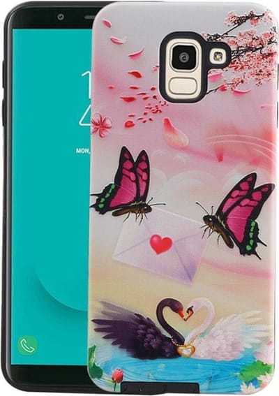 Vlinder Design Hardcase Backcover - Hoesje Geschikt voor Samsung Galaxy J6