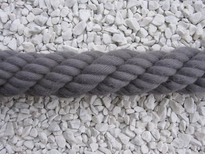 Traphek touw - Afsluittouw - Trappen afzetten - 4-voudig gedraaid - 37 mm dik - Grijs