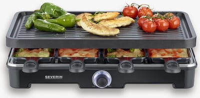 Severin RG 9670 Severin Gourmetset - 8 personen - Regelbare thermostaat - 8 Pannetjes - Zwart