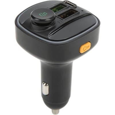 Émetteur FM Bluetooth Sans Fil Lecteur Audio Musique MP3 Double Chargeur USB Type C Appel Mains Libres Rétroéclairage 7 Couleurs pour Voiture gray