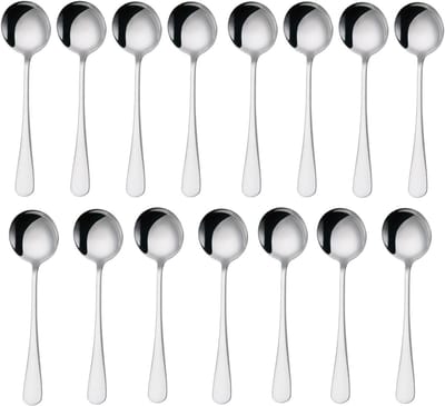Set van 15 kleine koffielepels van roestvrij staal, ideaal voor espresso, suiker en desserts, vaatwasserbestendig voor huishoudens en horeca