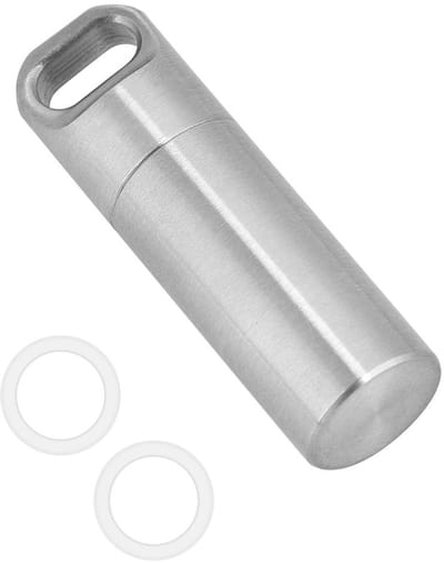 Dailygoods- Pillendoos Waterdicht - Pillendoos Sleutelhanger - Luchtdichte Container - Veiligheidswaarschuwing - Voor Buiten Kamperen - Geschikt voor Medicijnen - Medicijncontainer
