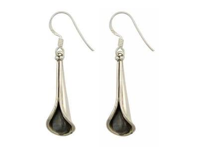 Zilveren oorbellen Labradoriet 925 zilver (incl. oorbelstoppers)