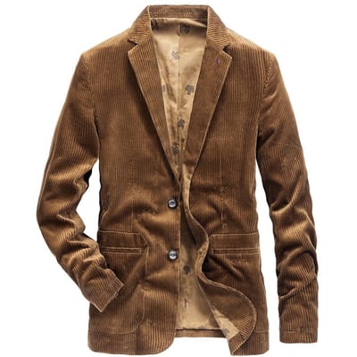 Herfst en Winter Nieuwe Jas Mannen Corduroy Koreaanse Stijl Casual Pak Top Koreaanse Stijl Trendy Mannen Jas Pak 4XL black