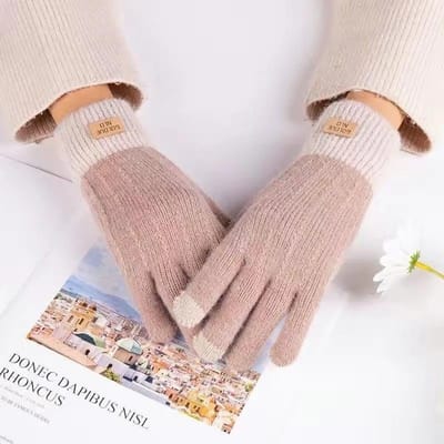 Kasjmier gebreide touchscreenhandschoenen Dames herfst winter warme outdoor verdikte lange vingerhandschoenen
