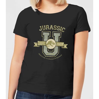 Jurassic Park Fossil Finder Women's T-Shirt - Black - S