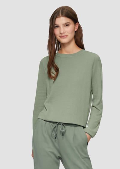 Q/S designed by - Pull - Maat XS - Vrouwen - 7219 GREEN - Viscose