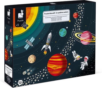 Janod - Educatieve puzzel - Het zonnestelsel - 100 Stukjes
