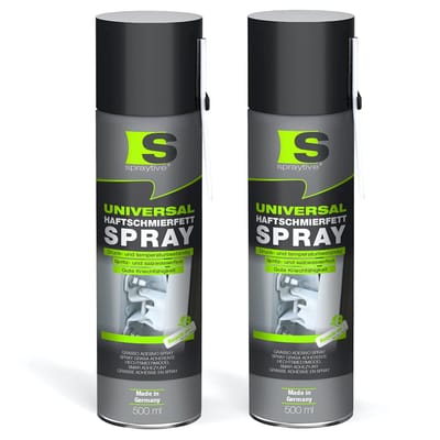 Spraytive 2x 500ml hechtsmeervet spray smeermiddel en kruipolie voor lagers scharnieren beschermt tegen slijtage en roest