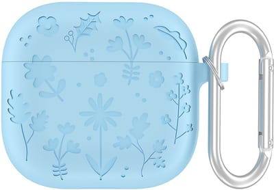Geschikt voor voor AirPods 4 beschermhoes, ultradunne zachte siliconen schokbestendige, siliconen beschermhoes, AirPods 4 beschermhoes - lichtblauw