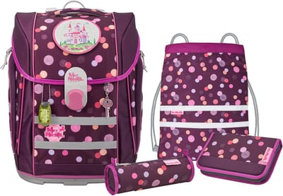 McNeill Schooltas McLight 2 Schoolbag Set 6-delig Ruby (rood)paars