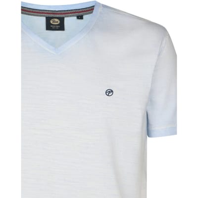 Petrol Industries - Heren T-shirt met V-hals PolarisSur - Blauw - Maat XL