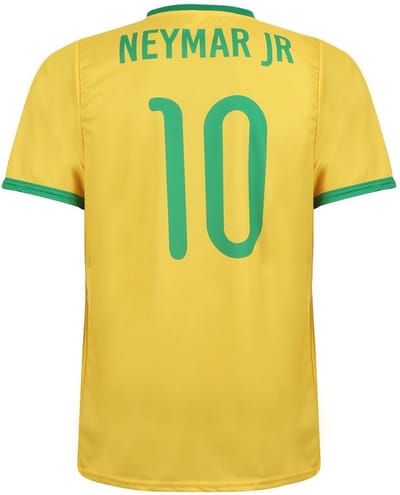 Neymar Brazilie Voetbalshirt - Voetbalshirts Kinderen - Jongens en Meisjes - Sportshirts - Volwassenen - Heren en Dames - Maat 104